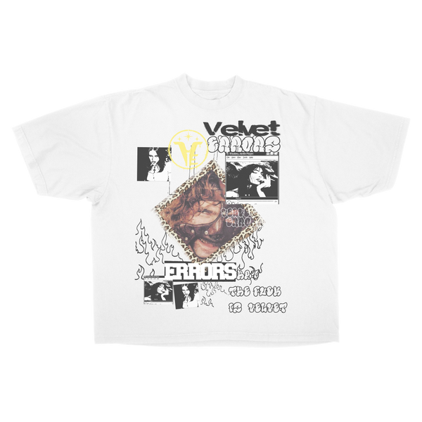 Black Feral Drop Tee by Velvet Errors featuring a relaxed fit and graphic design on the front.