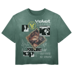 Green Feral Wash Tee by Velvet Errors, casual men's t-shirt with graphic print, soft fabric, and comfortable fit.