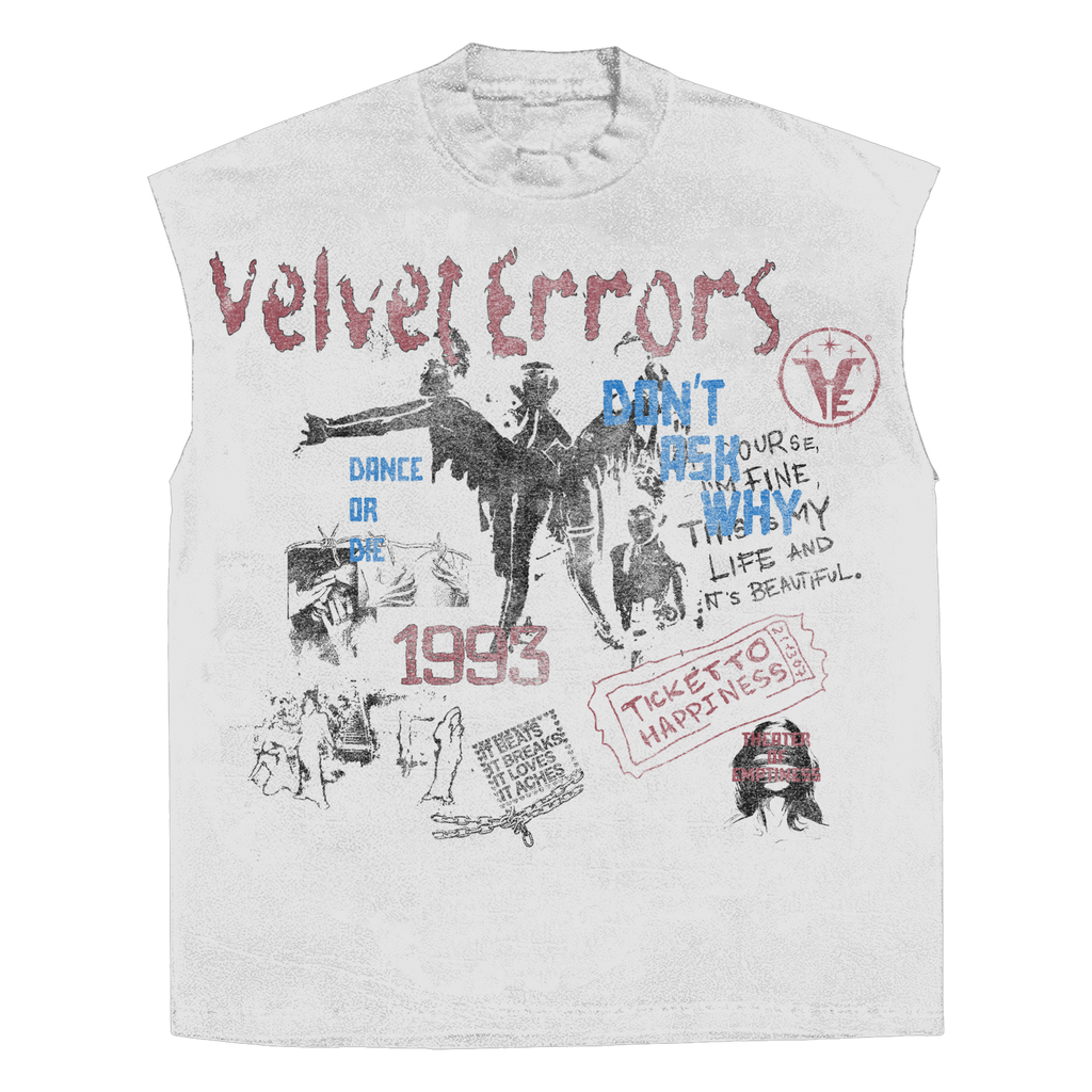 1984 Sleeveless Tee in White — Velvet Errors