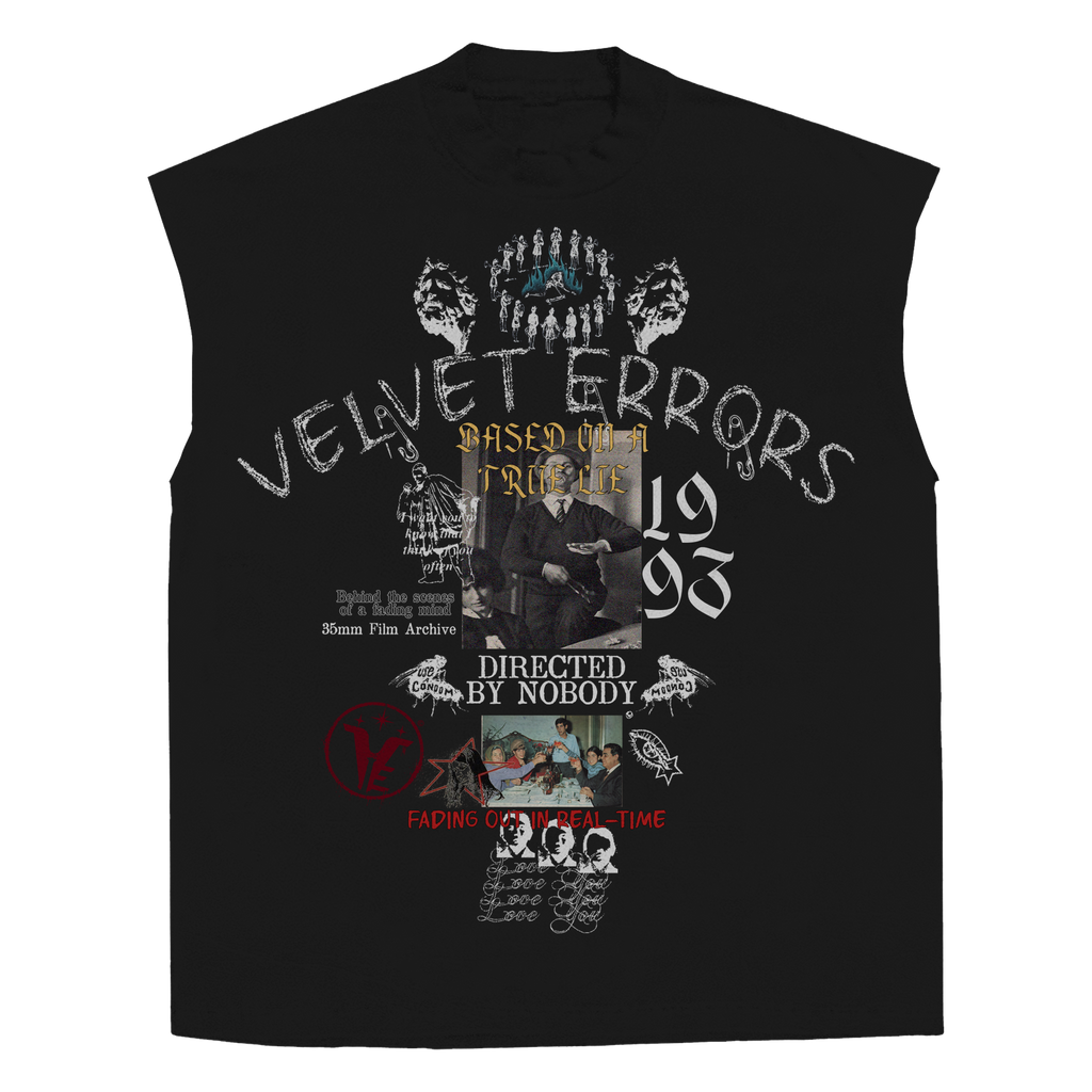 True Lies Sleeveless Tee in Black — Velvet Errors