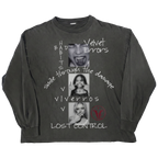 Black Velvet Errors Lost Control long sleeve shirt with a sleek fit and minimalist design.