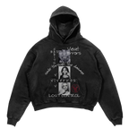 Black Lost Control hoodie by Velvet Errors featuring bold graphic design and comfortable hoodie style.