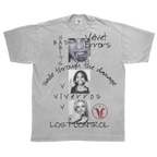 White Lost Control T-shirt by Velvet Errors with graphic design on front, casual fit, and soft fabric.