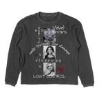 Velvet Errors Lost Control Thermal in grey, cozy unisex thermal shirt with a relaxed fit and thermal fabric for warmth.