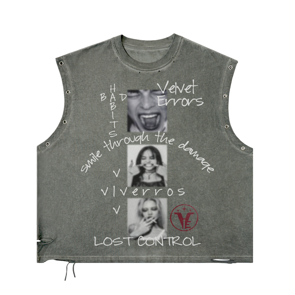 Velvet Errors Lost Control Utility Cut with rugged design and durable material, shown in a close-up view highlighting its utility features.