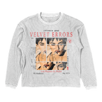 Velvet Errors thermal mockup featuring a white background with the Madonna-inspired design, showcasing detailed apparel artwork.