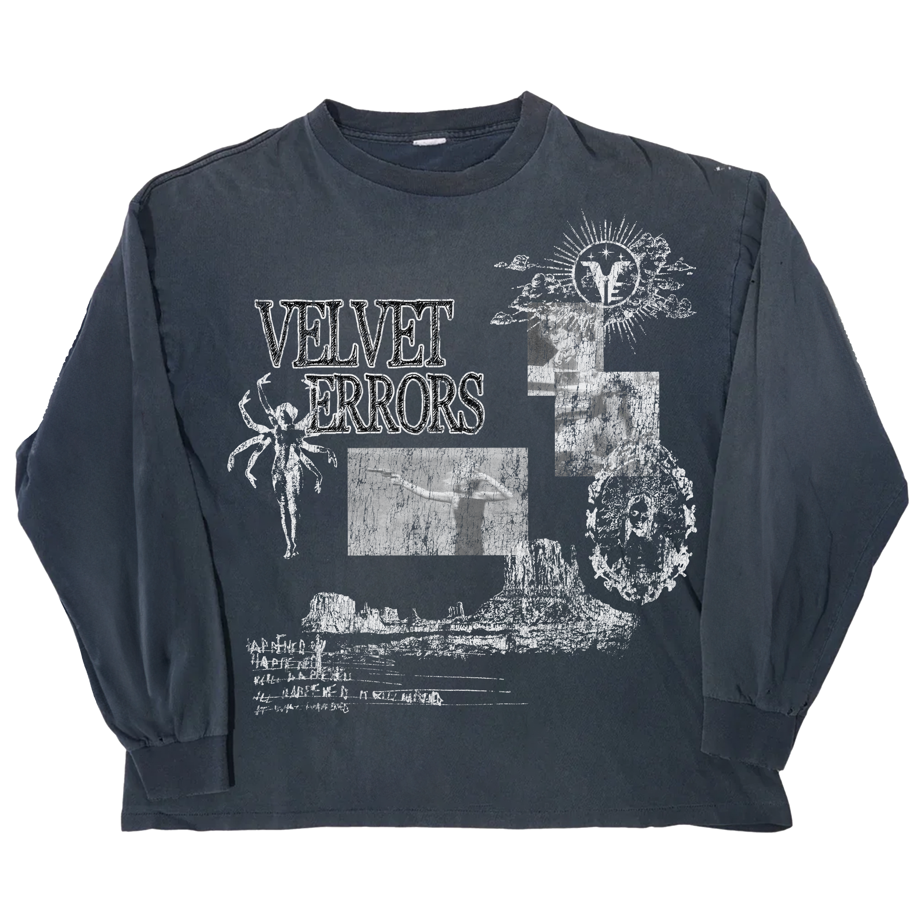 Blue Mirage Long Sleeve top by Velvet Errors, featuring a sleek fit and stylish design, shown on a model.