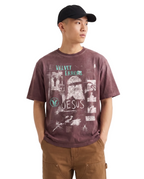 Red Velvet Errors Redemption Wash Tee featuring a red color and casual fit, displayed on a model against a plain background.
