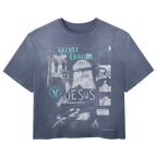Blue Redemption Wash Tee by Velvet Errors, casual men's T-shirt with distressed graphic design and soft cotton fabric.