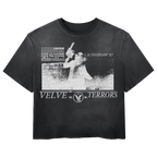 Black Terrors Wash Tee by Velvet Errors, featuring a graphic print on the front and a relaxed fit.