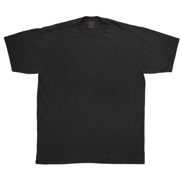 Black Velvet Errors blank T-shirt, front view showing soft cotton fabric and classic crew neckline.