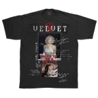 Black Velvet Errors Rockstar Tee featuring a bold graphic design on soft cotton fabric.