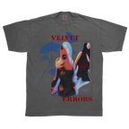 Gray Velvet Errors Elites Tee featuring a relaxed fit with soft cotton fabric and minimalist branding.