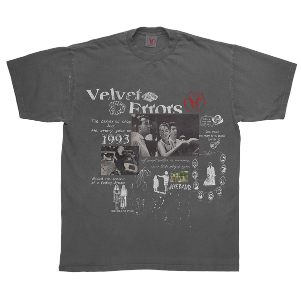 Gray Fade Out Tee by Velvet Errors, featuring a casual fit and soft fabric, shown on a plain background.