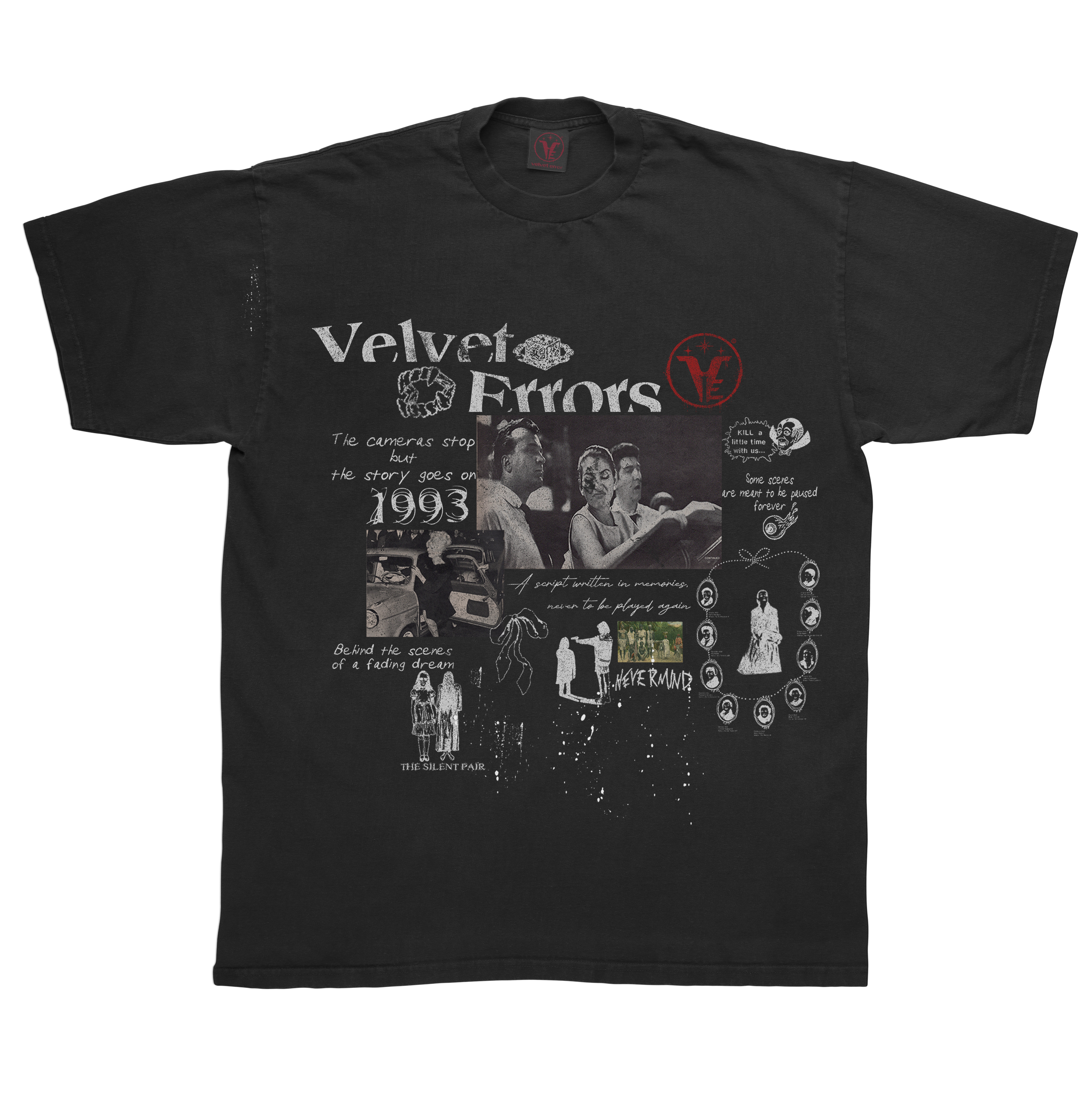 Gray Fade Out T-shirt by Velvet Errors, featuring a relaxed fit and subtle fading design on soft fabric.