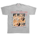 Grey Madonna T-shirt by Velvet Errors featuring classic Madonna graphic on soft cotton fabric.