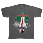 Grey Next Generation Tee by Velvet Errors, featuring a relaxed fit and modern design, displayed on a plain background.