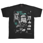 Gray Redemption Tee by Velvet Errors featuring a casual crew neck and relaxed fit, displayed on a plain background.