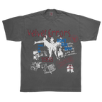 White Dance or Die T-shirt by Velvet Errors featuring bold printed text on the front.