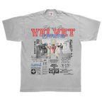 White "Don't Pretend" T-shirt by Velvet Errors, featuring casual fit and bold text design.