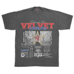 White "Don't Pretend" T-shirt by Velvet Errors, featuring bold text and a relaxed fit, displayed on a plain background.