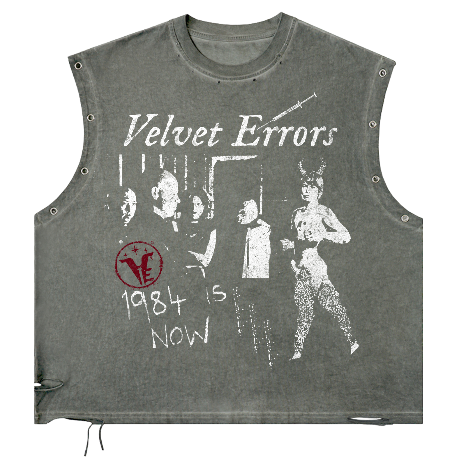Velvet Errors 1984 Utility Cut in black fabric with utility pockets, casual streetwear style, close-up view