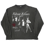 Black Velvet Errors 1984 long sleeve shirt with printed design, featuring a comfortable fit and classic style.
