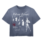 Black Velvet Errors 1984 Wash Tee with graphic print, casual short-sleeve T-shirt for streetwear style.