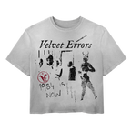 Black 1984 Wash Tee by Velvet Errors, showcasing a casual cotton t-shirt with vintage-inspired print and relaxed fit.