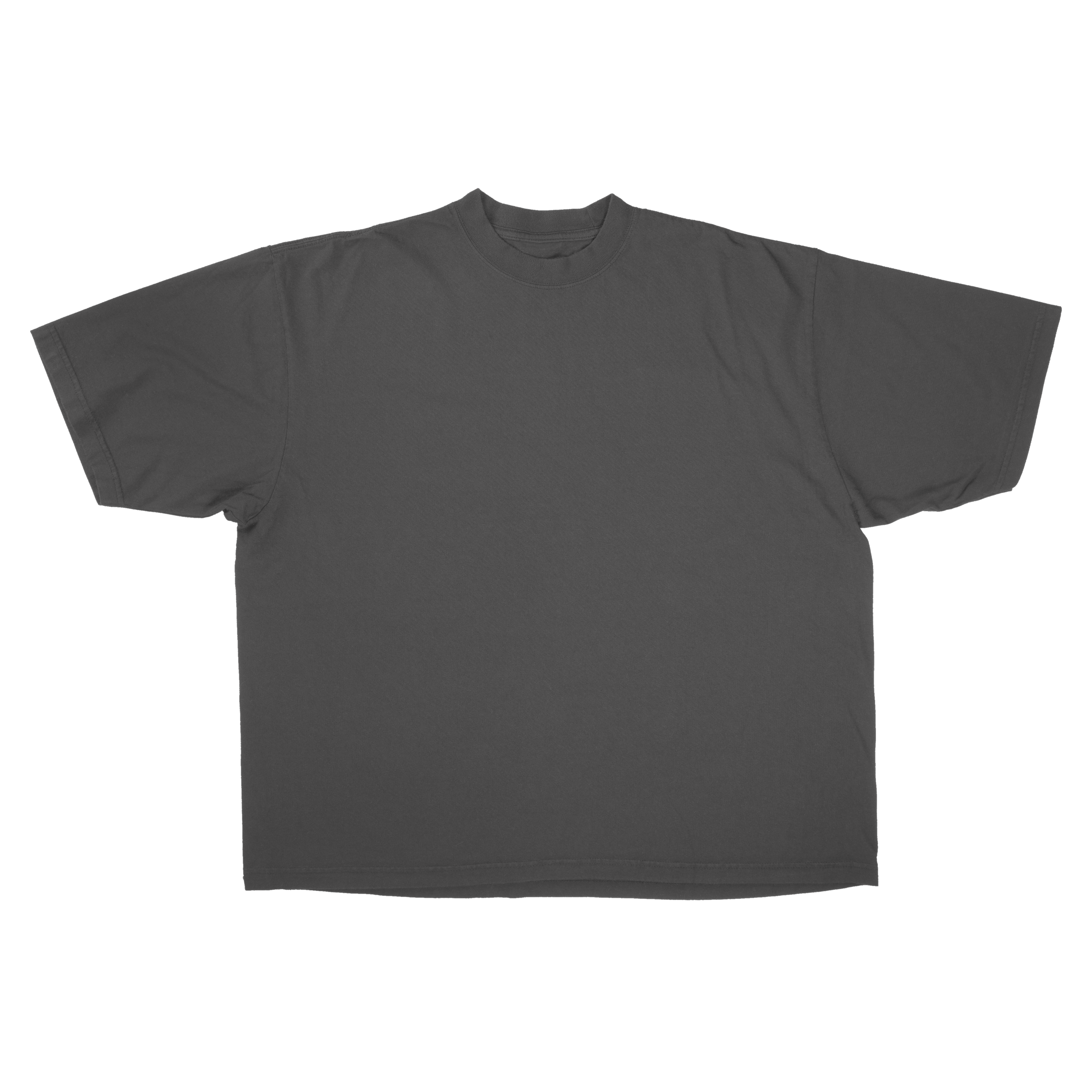 Small black Blank Drop Tee by Velvet Errors displayed flat, showing its simple crewneck design and soft cotton fabric.