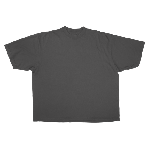 Small black Blank Drop Tee by Velvet Errors displayed flat, showing its simple crewneck design and soft cotton fabric.