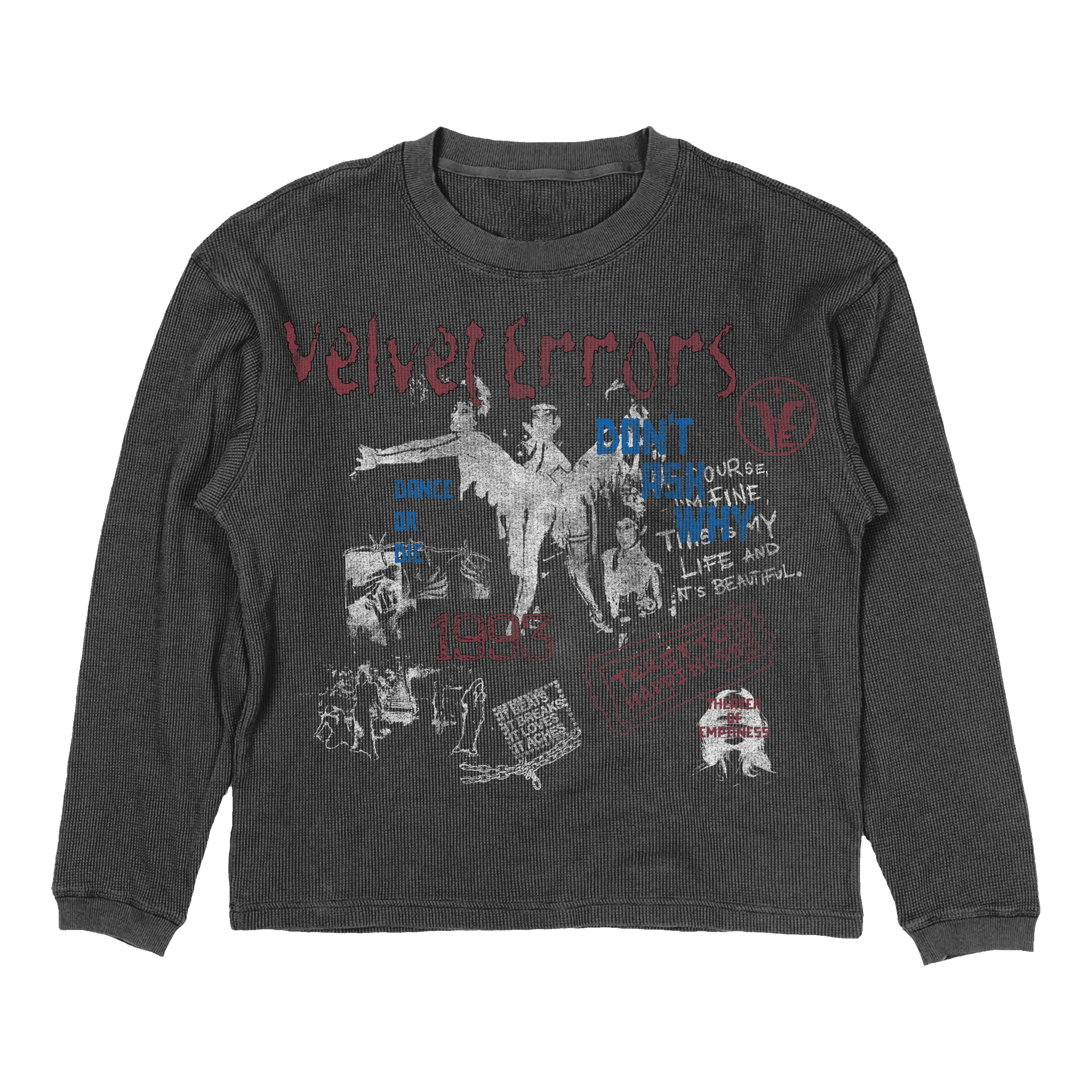 Small black Dance or Die Thermal by Velvet Errors featuring the logo design on a cozy, thermal fabric.