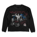 Black velvet errors Dance or Die thermal shirt featuring bold graphic design, perfect for dance or casual wear.