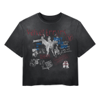 Black Velvet Errors Dance or Die Wash Tee with graphic print, casual fit, and soft fabric, perfect for dance and streetwear styles.
