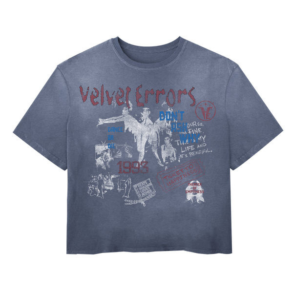 Black Dance or Die Wash Tee by Velvet Errors featuring a casual fit and printed design on the front.