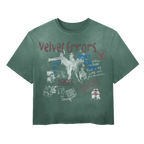 Black Velvet Errors Dance or Die Wash Tee with graphic print, casual fit, and soft cotton fabric.