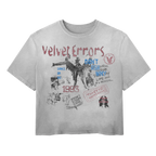 Black Velvet Errors Dance or Die Wash Tee featuring a printed graphic on the front, casual fit, and soft cotton fabric.