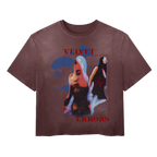 Black Velvet Errors Elites Wash Tee displayed on a hanger showing the relaxed fit and soft fabric texture.