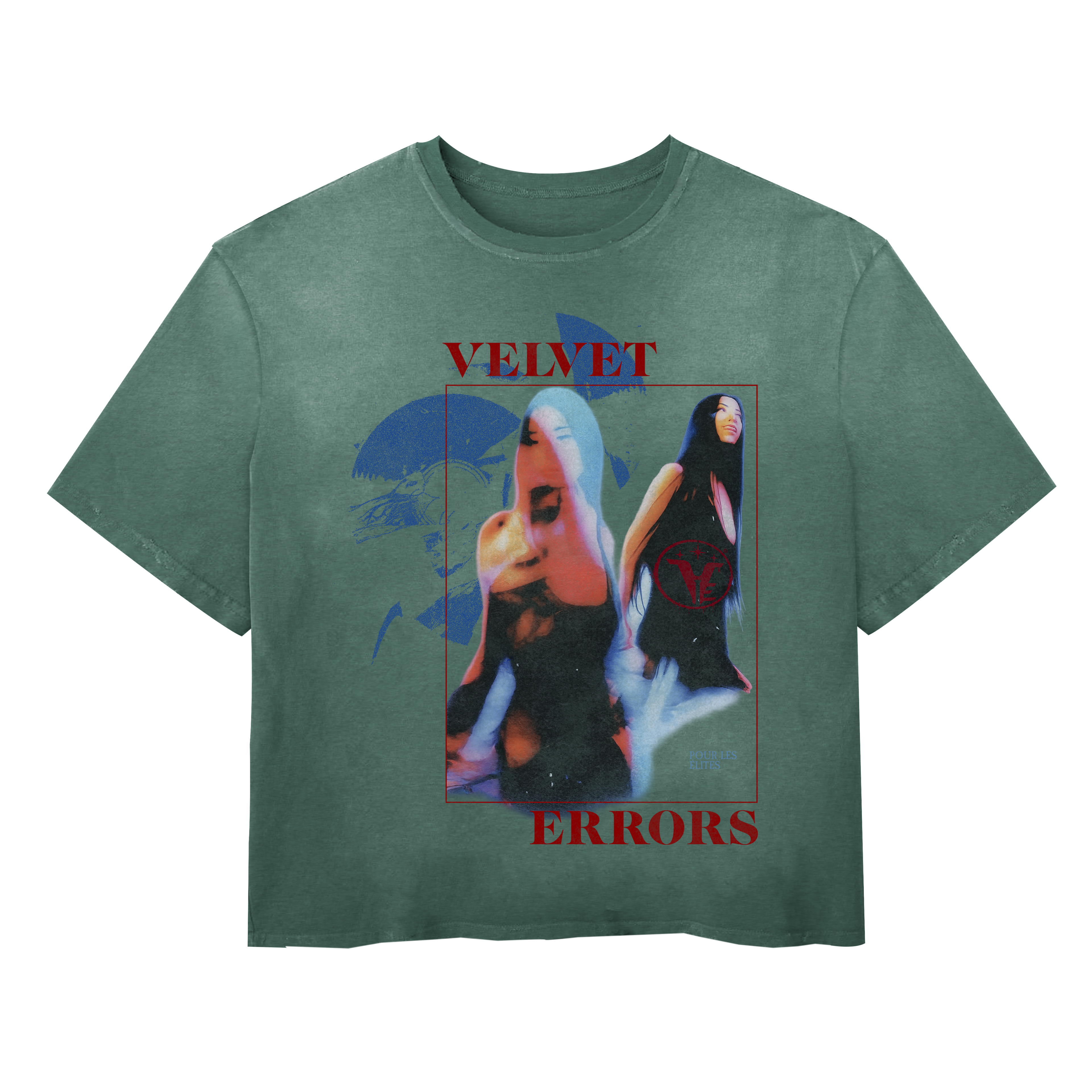 Black Velvet Errors Elites Wash Tee displayed flat, showcasing its soft fabric and classic crew neck design.