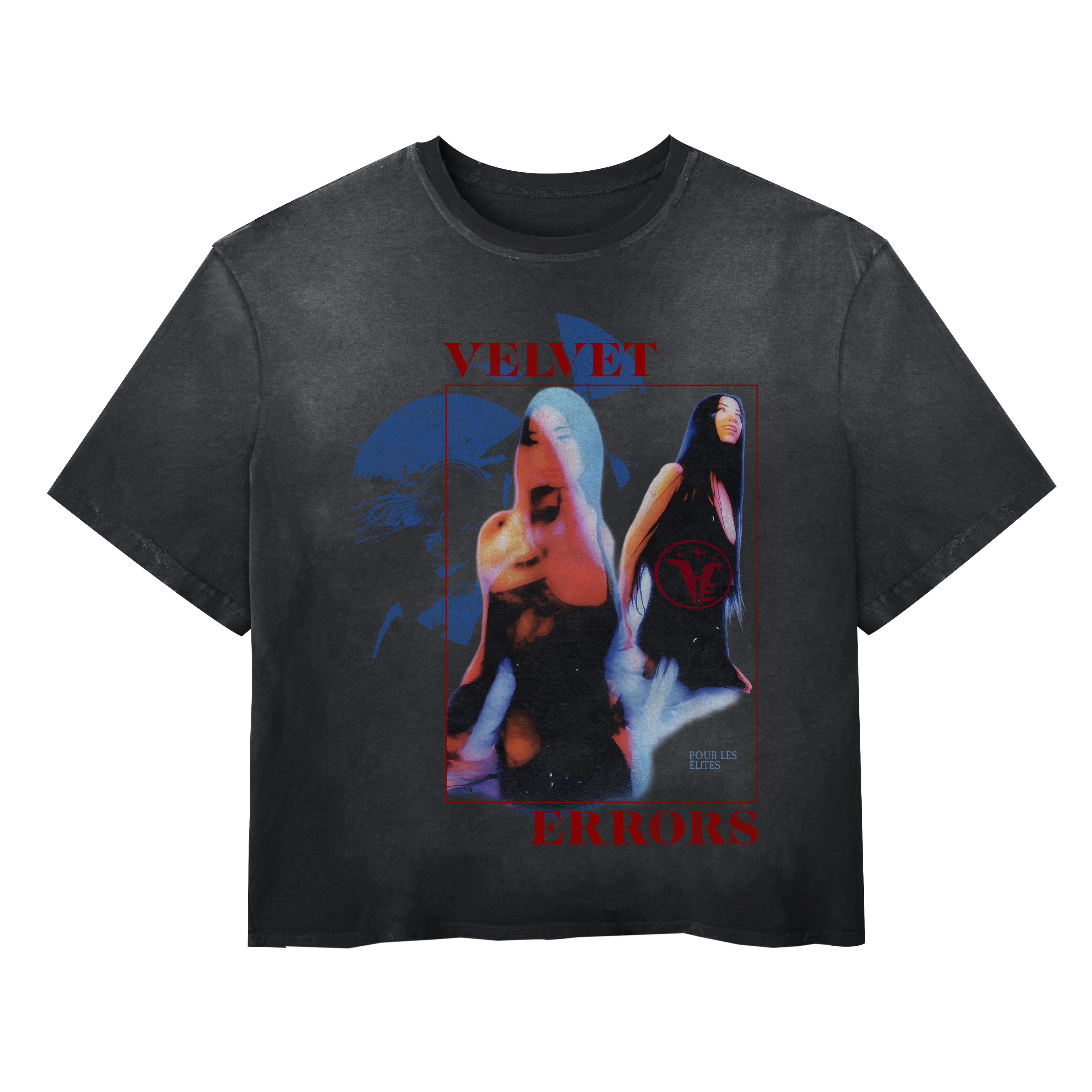 Black Velvet Errors Elites Wash Tee featuring a relaxed fit and minimal design, perfect for casual streetwear style.