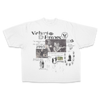 Black Fade Out Drop Tee by Velvet Errors, featuring a relaxed fit and casual drop shoulder design.
