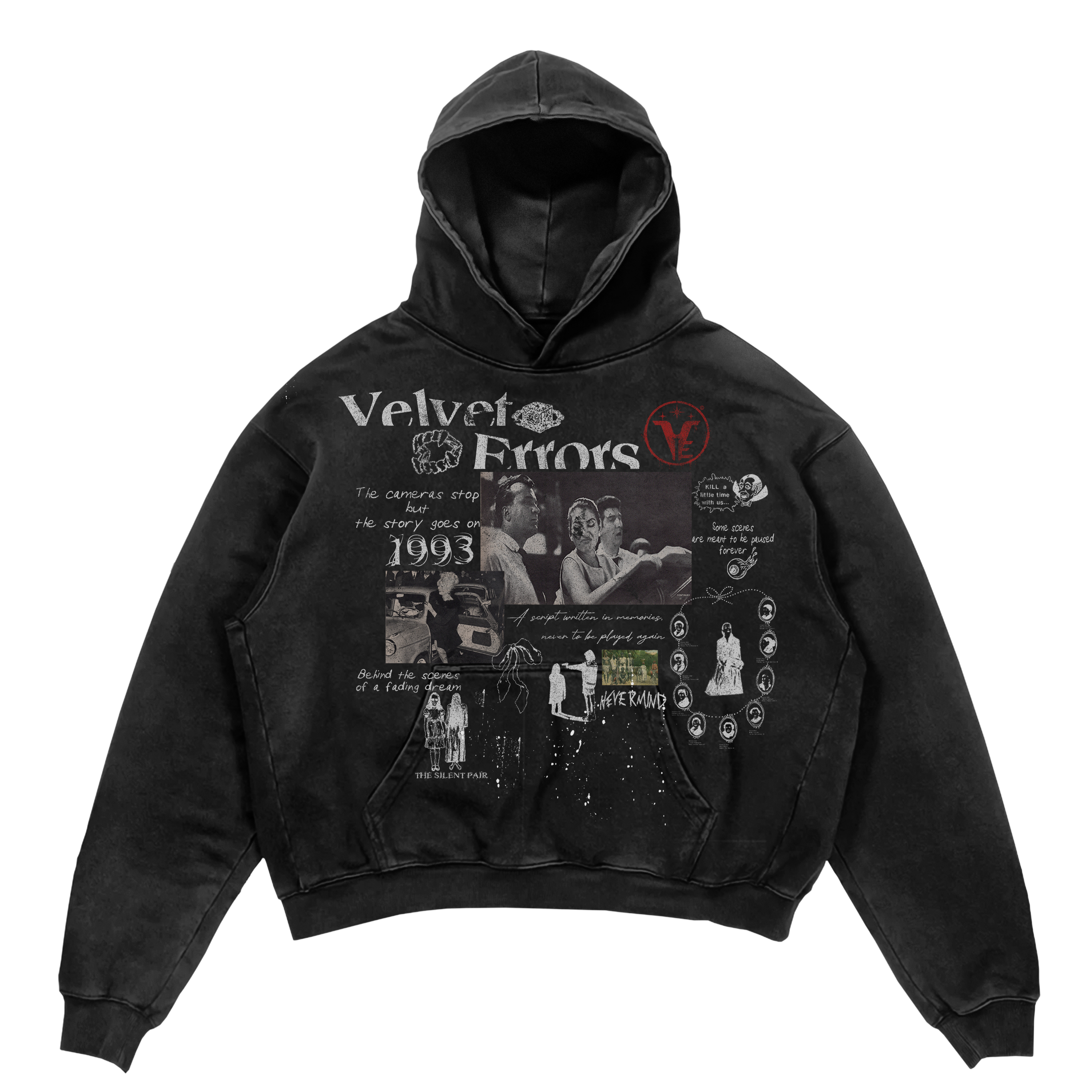 Black Fade Out Hoodie by Velvet Errors, showcasing its soft fabric and stylish gradient design on a casual hoodie.