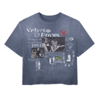 Black Fade Out Wash Tee by Velvet Errors, showcasing a casual cotton T-shirt with a faded, distressed look.