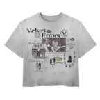 Small black Fade Out Wash Tee by Velvet Errors, featuring a faded, distressed look and classic t-shirt style.