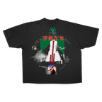 Black Next Generation Drop Tee by Velvet Errors, showcasing a relaxed fit and modern design on soft cotton fabric.