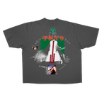 Black Next Generation Drop Tee by Velvet Errors, showcasing a relaxed fit crewneck T-shirt with a modern design.