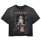 Black Velvet Errors Rockstar Wash Tee featuring a classic crew neck and relaxed fit, displayed on a plain background.