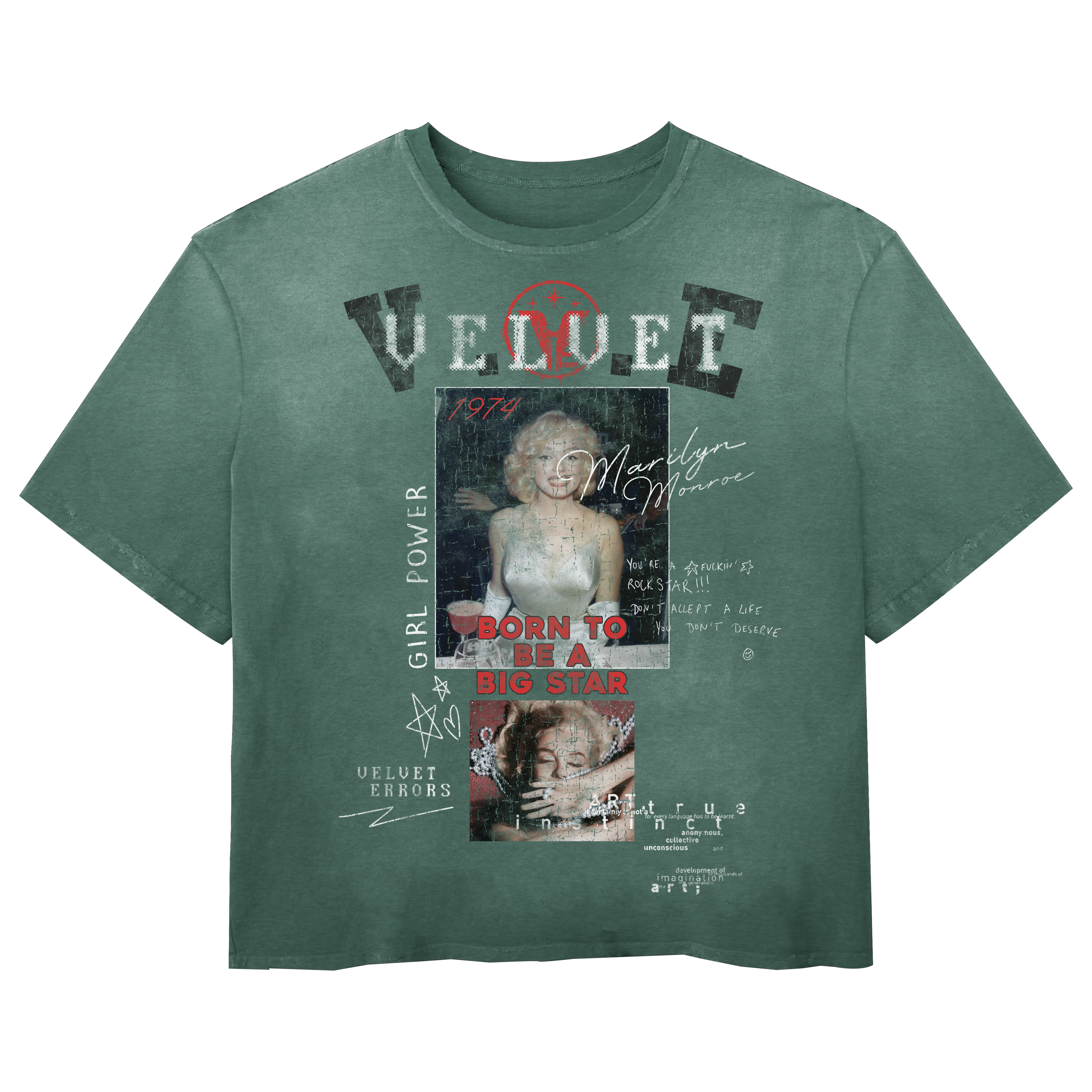 Black Velvet Errors Rockstar Wash Tee featuring a relaxed fit and bold graphic design on soft cotton fabric.