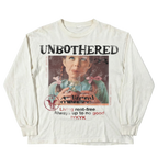 Black Velvet Errors Unbothered long sleeve shirt with a relaxed fit, displayed on a white background.