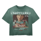 Black Unbothered Wash Tee by Velvet Errors, featuring a casual fit and minimal design, displayed on a plain background.